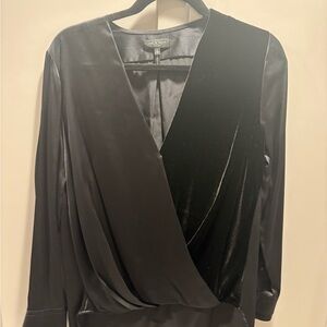 Rag & Bone Black Satin Blouse